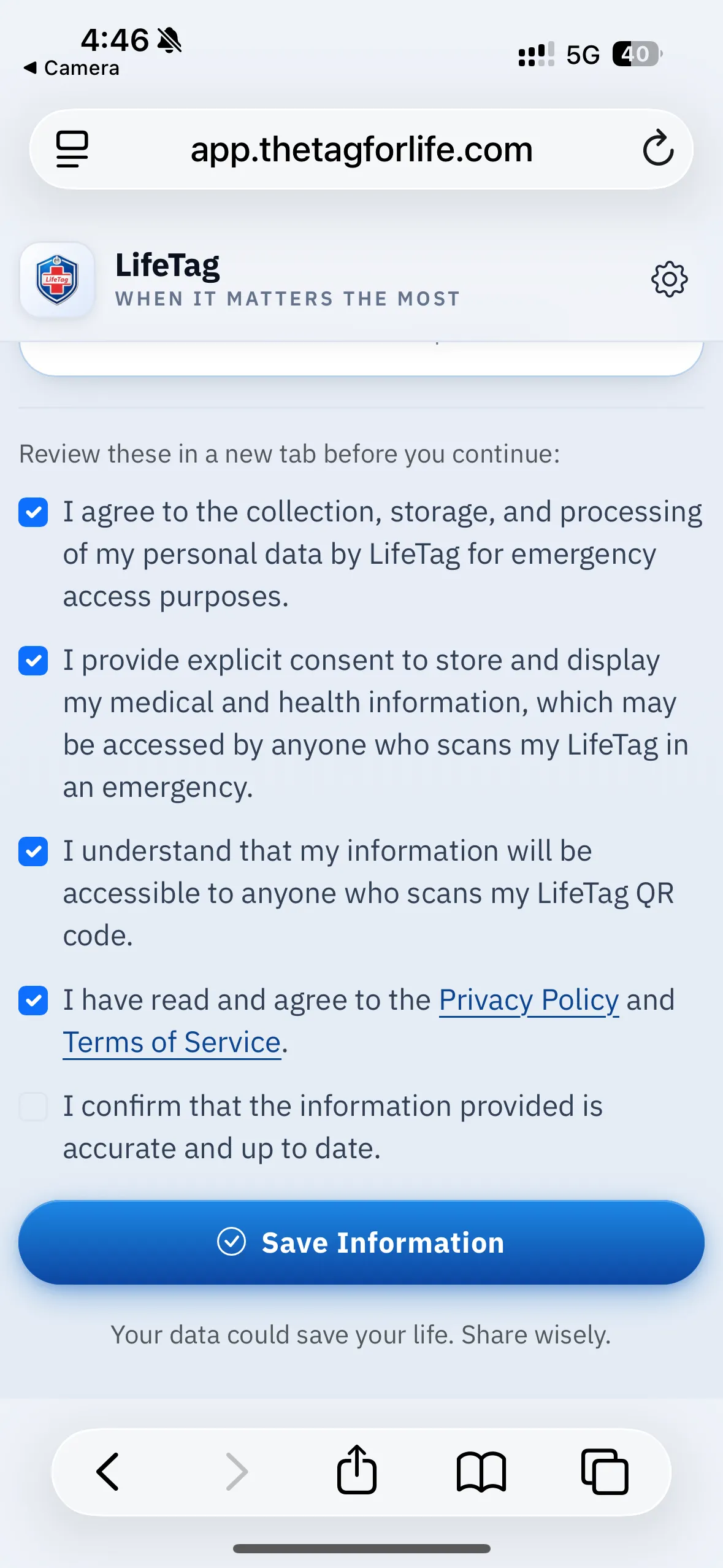 Signup step 4