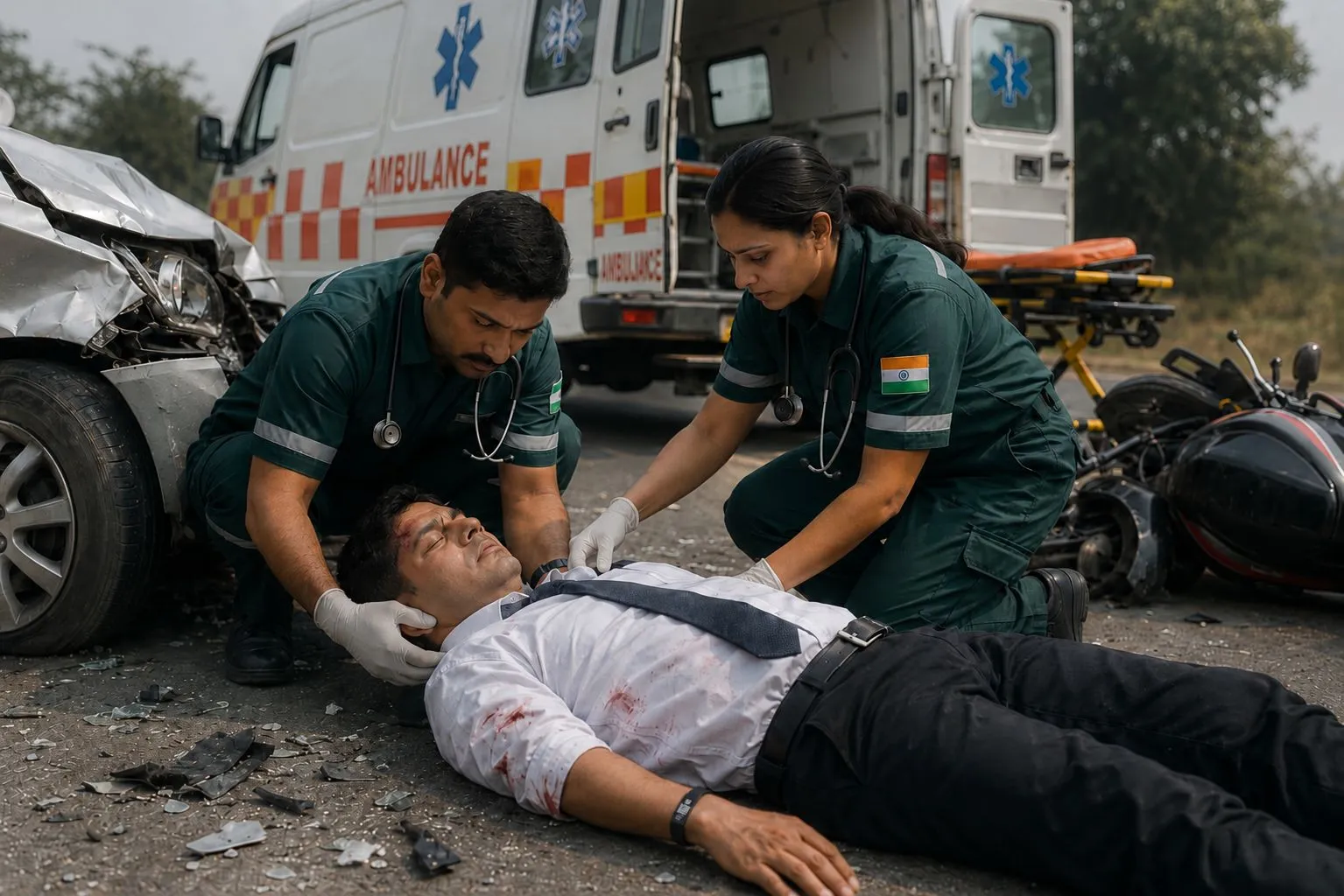 The ambulance arrives. But they don't know your blood type.